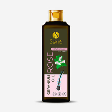 Sona Geranium Rose Oil with Vitamin E, No Paraben, Anti Dandruff and Oil Reduction – 200 ml